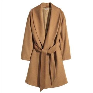 H&M camel coat wool